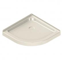 Maax 101427-000-007 - NR 36.125 in. x 36.125 in. x 4.125 in. Neo-Round Corner Shower Base with Center Drain in Biscuit