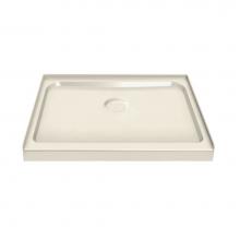 Maax 101430-000-004 - SQ 36.125 in. x 36.125 in. x 4.125 in. Square Alcove Shower Base with Center Drain in Bone