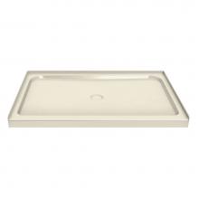 Maax 102003-000-004 - MAAX 59.75 in. x 34.125 in. x 4.125 in. Rectangular Alcove Shower Base with Center Drain in Bone