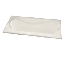 Maax 102722-091-007 - Cocoon 59.875 in. x 31.875 in. Drop-in Bathtub with 10 microjets System End Drain in Biscuit