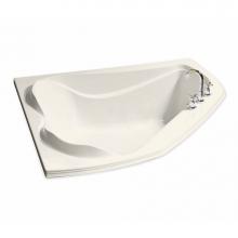 Maax 102724-000-007 - Cocoon 59.75 in. x 53.875 in. Corner Bathtub with Center Drain in Biscuit