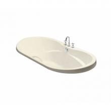 Maax 102757-004-004 - Living 72 in. x 42 in. Drop-in Bathtub with Hydromax System Center Drain in Bone