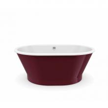 Maax 103901-000-073 - Brioso 60 in. x 42 in. Freestanding Bathtub with Center Drain in Ruby