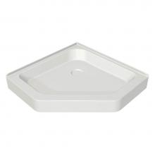 Maax 105042-000-001 - NA 36.125 in. x 36.125 in. x 6.125 in. Neo-Angle Corner Shower Base with Center Drain in White