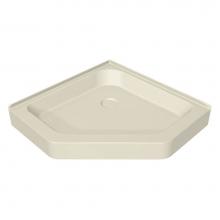 Maax 105043-000-004 - NA 38.125 in. x 38.125 in. x 6.125 in. Neo-Angle Corner Shower Base with Center Drain in Bone