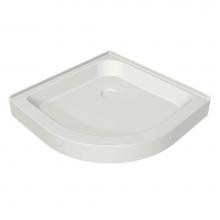 Maax 105048-000-001 - NR 40.125 in. x 40.125 in. x 6.125 in. Neo-Round Corner Shower Base with Center Drain in White