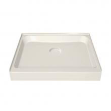 Maax 105051-000-007 - SQ 36.125 in. x 36.125 in. x 6.125 in. Square Alcove Shower Base with Center Drain in Biscuit