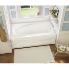 Maax 105231-L-000-001 - Santorini 60 in. x 32 in. Alcove Bathtub with Left Drain in White