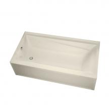 Maax 105454-R-091-004 - New Town IFS 59.75 in. x 30 in. Alcove Bathtub with 10 microjets System Right Drain in Bone