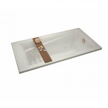 Maax 105513-003-007 - Exhibit 59.75 in. x 31.875 in. Drop-in Bathtub with Whirlpool System End Drain in Biscuit