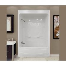 Maax 105620-L-000-001 - Figaro I AFR 59.25 in. x 31.5 in. x 86.375 in. 1-piece Tub Shower with Left Drain in White