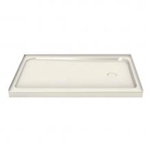 Maax 105666-R-000-007 - MAAX 59.75 in. x 36.25 in. x 4.125 in. Rectangular Alcove Shower Base with Right Drain in Biscuit