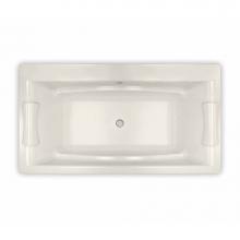 Maax 105743-055-007 - Optik C 66 in. x 36 in. Drop-in Bathtub with Aerofeel System Center Drain in Biscuit