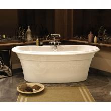 Maax 105745-000-001 - Ella Embossed 66 in. x 36 in. Freestanding Bathtub with Center Drain in White