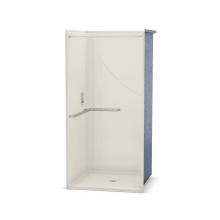 Maax 106065-R-000-007 - OPS-3636-RS L Grab Bar 36 in. x 36 in. x 76.625 in. 1-piece Shower with Right-hand Grab Bar, Cente