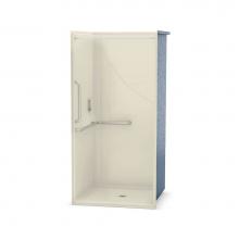 Maax 106066-000-004 - OPS-3636-RS L & VERTICAL Grab Bar 36 in. x 36 in. x 76.625 in. 1-piece Shower with No Seat, Ce