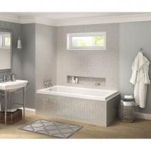 Maax 106202-L-097-001 - Pose 6032 IF Acrylic Corner Left Left-Hand Drain Combined Whirlpool & Aeroeffect Bathtub in Wh