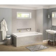 Maax 106203-L-097-001 - Pose 6032 IF Acrylic Corner Right Left-Hand Drain Combined Whirlpool & Aeroeffect Bathtub in W