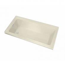 Maax 106205-R-003-004 - Pose 6632 IF Acrylic Corner Left Right-Hand Drain Whirlpool Bathtub in Bone