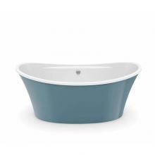 Maax 106267-000-024 - Ariosa 66 in. x 36 in. Freestanding Bathtub with Center Drain in Glacier Blue