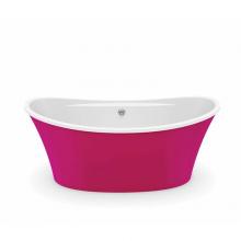 Maax 106267-000-236 - Ariosa 66 in. x 36 in. Freestanding Bathtub with Center Drain in Pink Martini