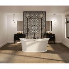 Maax 106389-000-001 - Elina 66 in. x 33.875 in. Freestanding Bathtub with Center Drain in White