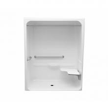 Maax 106544-L-027-001 - MX QSI-6430-BF 0.875 in. Acrylic Alcove Center Drain One-Piece Shower in White