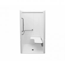 Maax 106546-L-000-002 - MX QSI-3637-BF 0.625 in RRF 3P 40.25 in. x 38.5 in. x 77.625 in. 3-piece Shower with Left valve wa