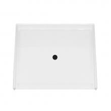 Maax 106553-000-002 - MX QSI-3838-BF 0.5 in. Pan 38.625 in. x 38.437 in. x 4 in. Square Alcove Shower Base with Center D