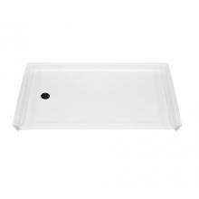 Maax 106554-L-000-002 - MX QSI-6030-BF 1 in. Pan 60 in. x 31 in. x 4.5 in. Rectangular Alcove Shower Base with Left Drain