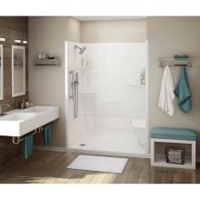 Maax 107003-SNL-000-001 - ALLIA SH-6034 Acrylic Alcove Left-Hand Drain Two-Piece Shower in White