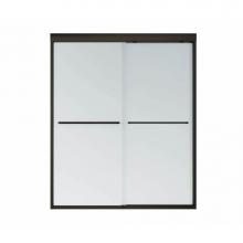 Maax 135664-981-172-000 - Aura 51-55 in. x 71 in. Bypass Alcove Shower Door with Mistelite Glass in Dark Bronze