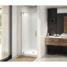 Maax 137835-900-305-000 - ModulR 36 x 78 in. 8 mm Pivot Shower Door for Alcove Installation with Clear glass in Brushed Nick