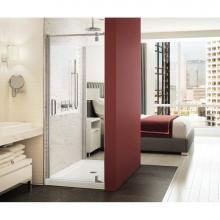 Maax 137932-900-305-000 - ModulR 32 in. x 78 in. Pivot Tunnel Shower Door with Clear Glass in Brushed Nickel