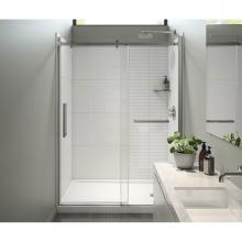 Maax 138956-900-084-000 - Halo Pro 56 1/2-59 x 78 3/4 in. 8 mm Sliding Shower Door with Towel Bar for Alcove Installation wi