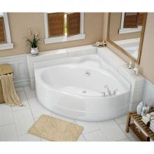 Maax 140111-003-006 - VO5050 5 FT 51.5 in. x 51.5 in. Corner Bathtub with Whirlpool System Center Drain in Sterling Silv