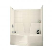 Maax 140579-L-000-004 - TSOT6042 60 in. x 42 in. x 72 in. 1-piece Tub Shower with Left Drain in Bone