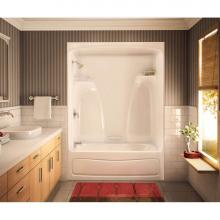 Maax 141015-R-057-001 - ACTSDM 60 in. x 33.25 in. x 87.375 in. 1-piece Tub Shower with Bodywrap Right Drain in White