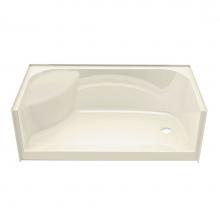 Maax 145045-L-000-004 - SPS AFR 59.875 in. x 33.5 in. x 22.125 in. Rectangular Alcove Shower Base with Left Seat, Right Dr