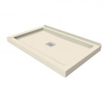 Maax 420003-505-004 - B3 Base 4836 Square Drain Wall-Mount Installation Bone / Natural