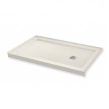 Maax 420005-R-541-007 - B3 Base 6032 Square Drain Stabili-T, Alcove Biscuit
