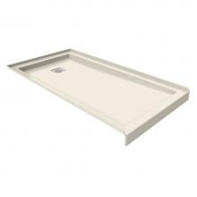Maax 420006-E-504-007 - B3 Base 6036 Square Drain Alcove-Deep Installation Biscuit