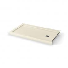 Maax 420035-R-543-004 - B3 Base 6034 Square Drain Stabili-T, Corner Right Bone / Natural