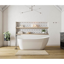 Maax 107680-000-001-000 - Sinfoni 67 x 29 Acrylic Freestanding End Drain Bathtub in White with White Skirt