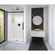 Maax 138460-900-380-000 - Vela 44 1/2-47 x 78 3/4 in. 8mm Sliding Shower Door for Alcove Installation with Clear glass in Ma