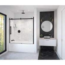Maax 138480-900-340-000 - Vela 56 1/2-59 x 59 in. 8 mm Sliding Tub Door for Alcove Installation with Clear glass in Matte Bl