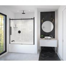 Maax 138480-900-360-000 - Vela 56 1/2-59 x 59 in. 8 mm Sliding Tub Door for Alcove Installation with Clear glass in Matte Bl