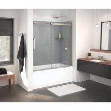 Maax 138760-900-305-000 - Inverto 56-59 x 55 1/2-59 in. 8mm Sliding Tub Door for Alcove Installation with Clear glass in Bru
