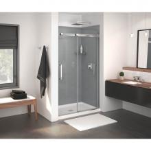 Maax 138761-900-084-000 - Inverto 43-47 x 70 1/2-74 in. 8mm Sliding Shower Door for Alcove Installation with Clear glass in
