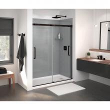 Maax 138762-900-173-000 - Inverto 56-59 x 70 1/2-74 in. 8mm Sliding Shower Door for Alcove Installation with Clear glass in